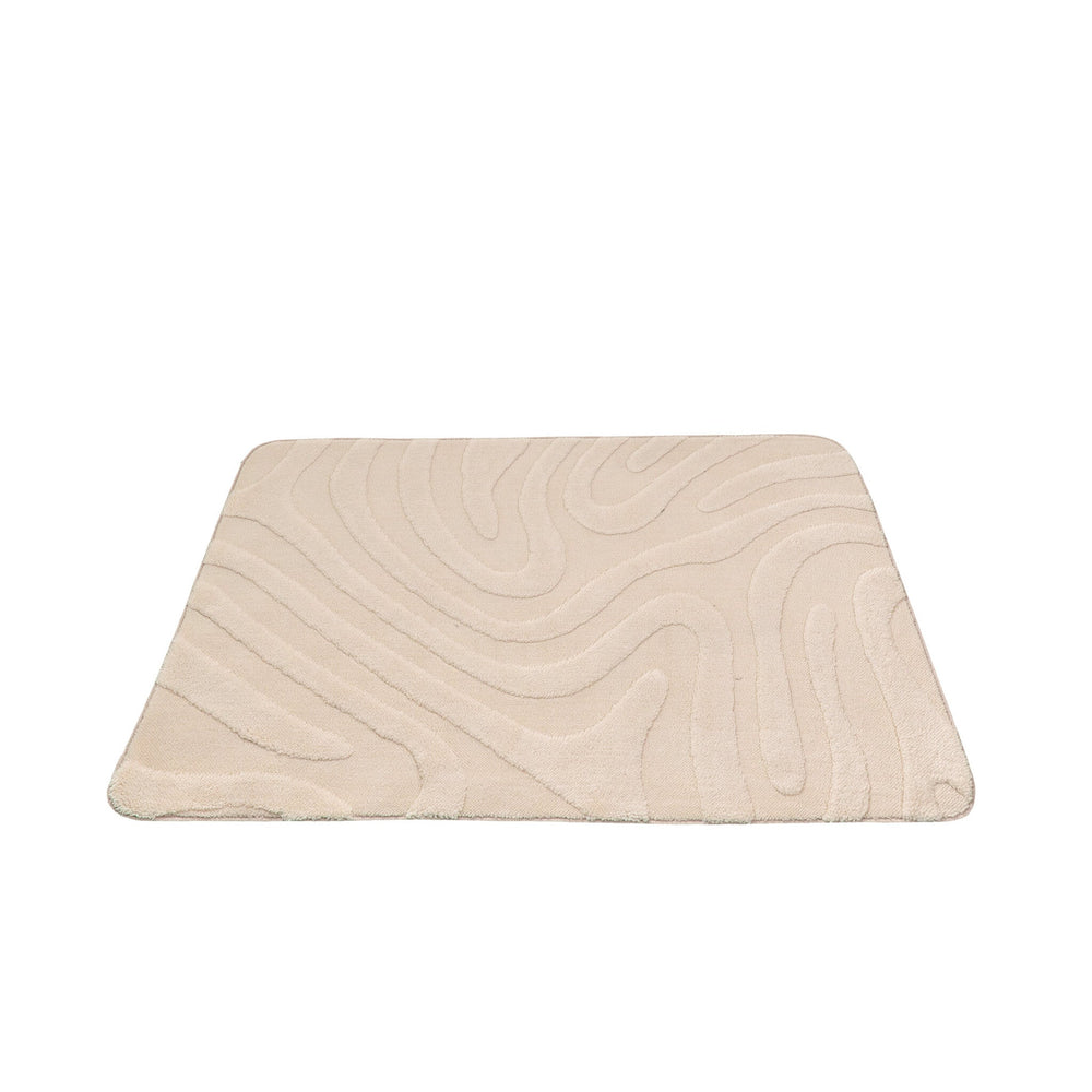 Bathroom Rug - Cassie Shapes Beige