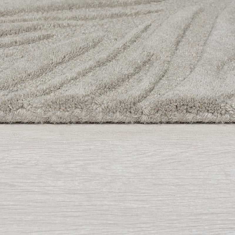 Modern floor rug - Solacio Leaves Grey