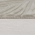 Modern floor rug - Solacio Leaves Grey