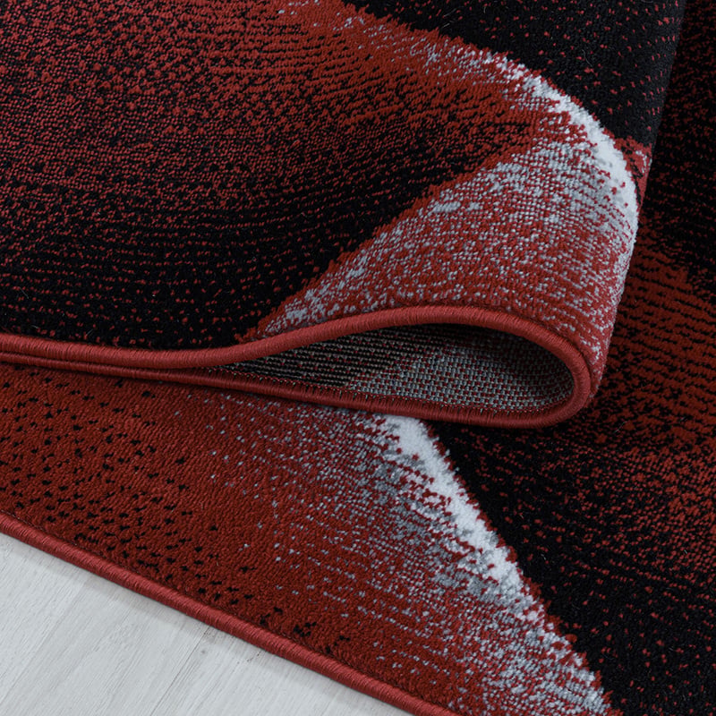 Modern Rug - Streaky Lines Red