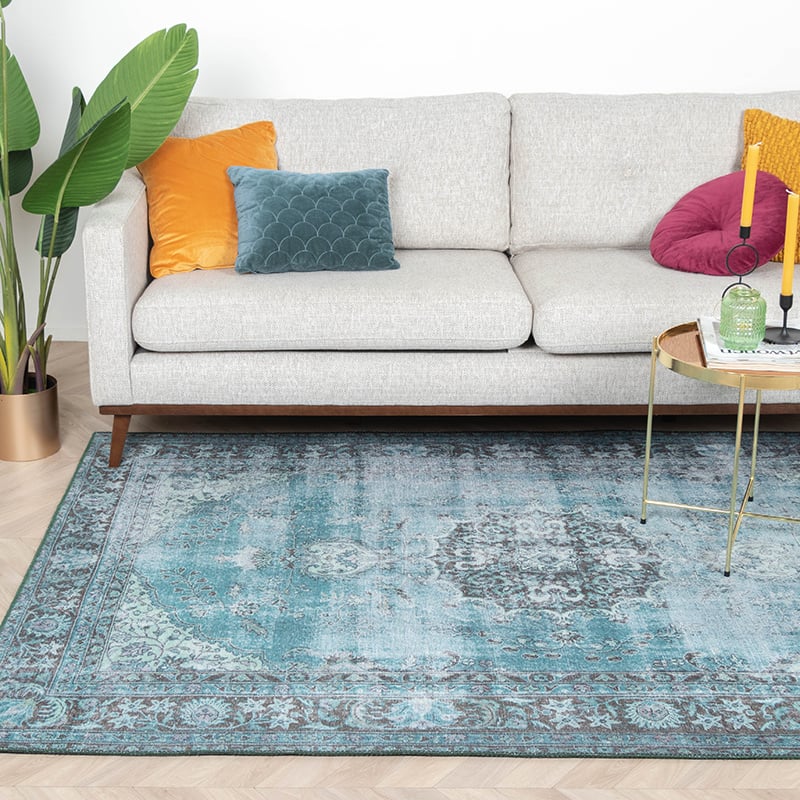 Vintage Rug - Estate Medallion Blue/Green