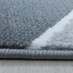 Modern floor rug - Streaky Waves Grey/White