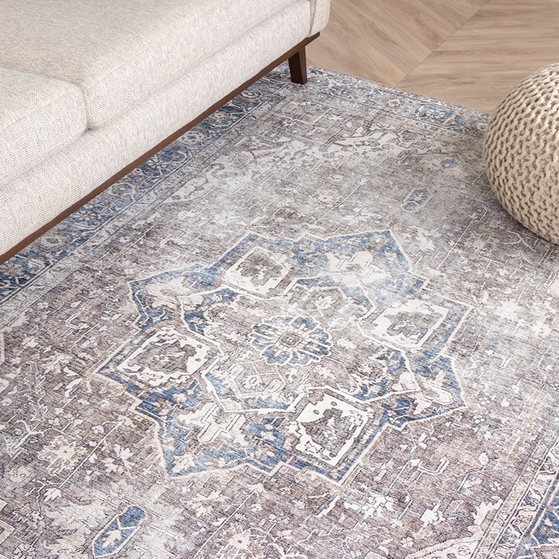 Vintage Rug - Lugan Blue/Taupe