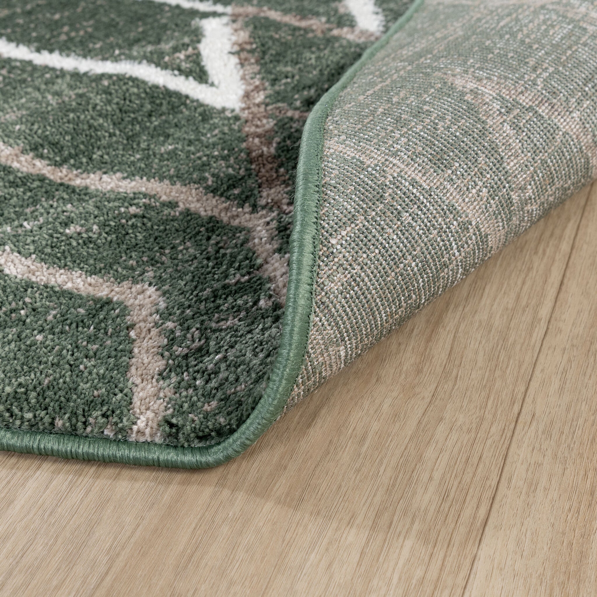 Berber rug round - Blend Diamond Green