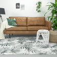 Botanical Rug - Palmier Leaves Grey