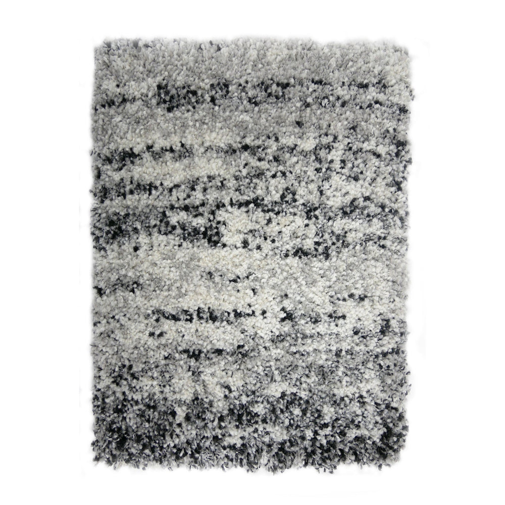 High Pile Floor Rug - Malta Black/Mottled 6258