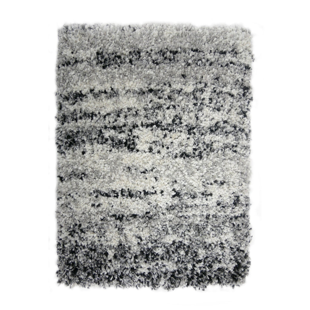 High Pile Floor Rug - Malta Black/Mottled 6258