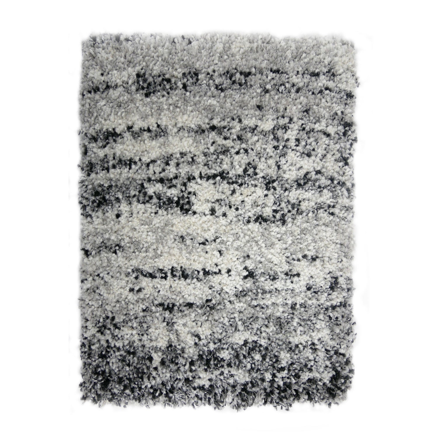 High Pile Floor Rug - Malta Black/Mottled 6258
