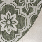 Round Outdoor Rug – Rio Flower Green