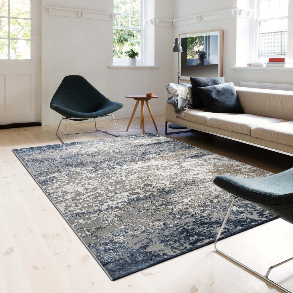 Modern Floor Rug - Carlton Blue 7777
