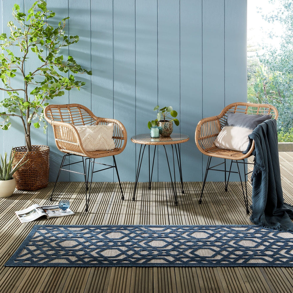 Balcony rug - Piatto Oro Blue