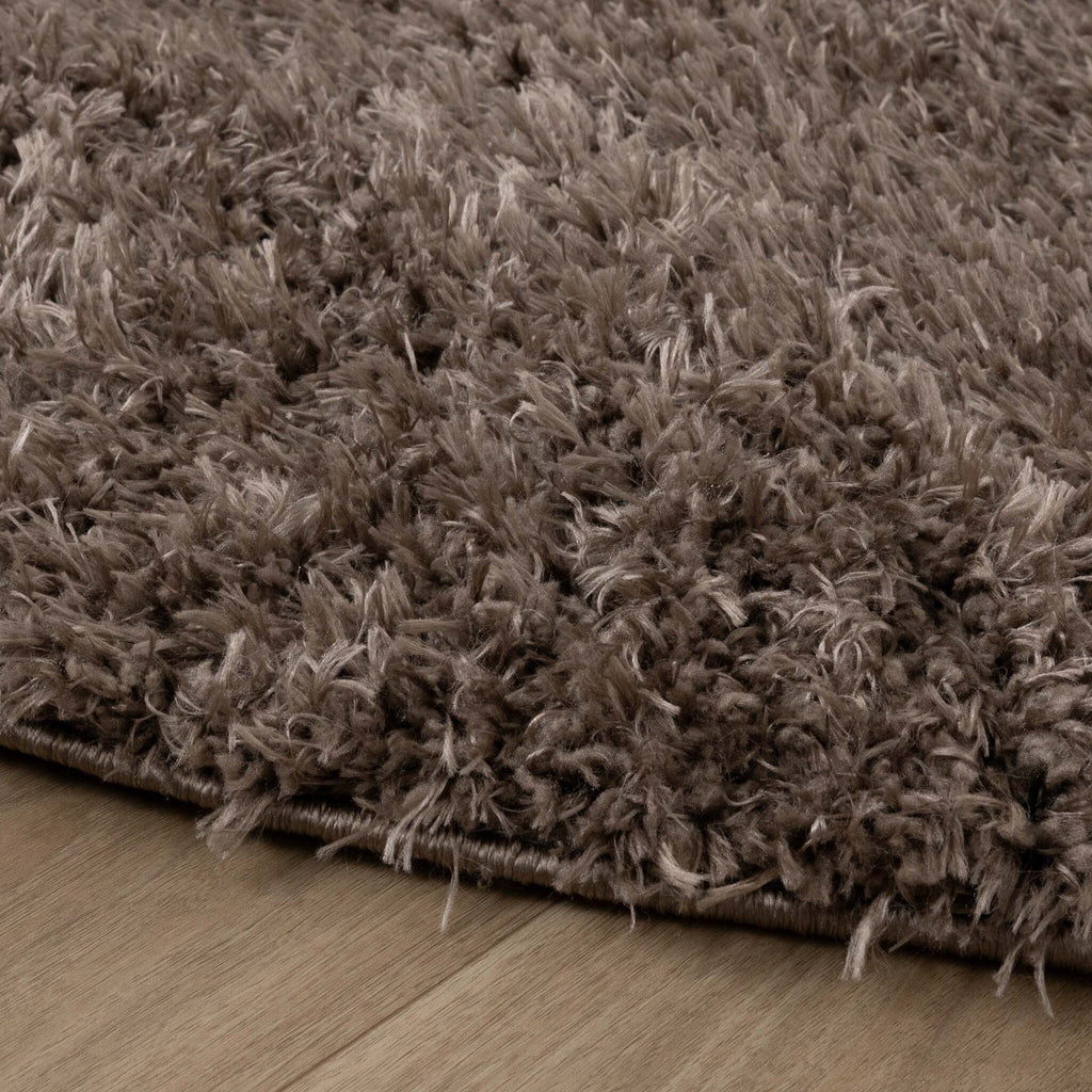Round Shaggy Rug - Blaze Taupe
