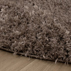 Round Shaggy Rug - Blaze Taupe