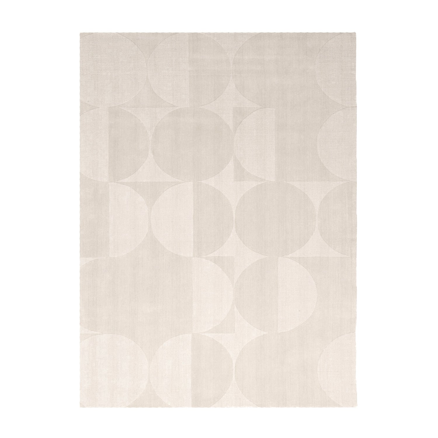 Wool Rug - Giselle Circles Cream