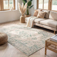 Vintage Rug - Spring Ethnic Cream/Green