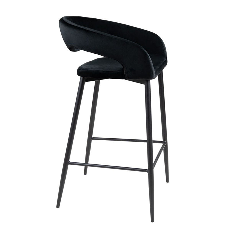 Bar stool - Lenn Velvet Black
