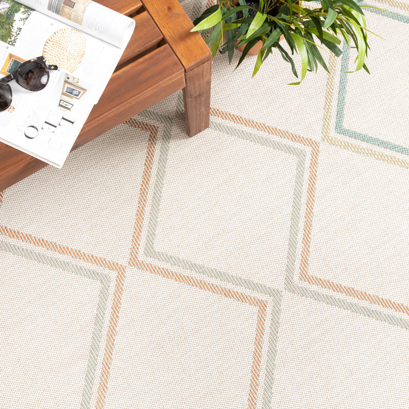Modern Outdoor Rug - Playa Pattern Cream