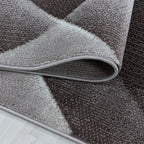 Modern floor rug - Streaky Lines Brown