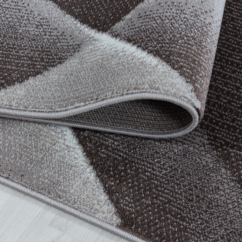 Modern floor rug - Streaky Lines Brown