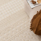 Washable Rug - Dunya Geo White