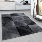 Modern floor rug - Plus Black 8003