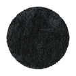 Round High-Pile Floor Rug - Fuzzy Anthracite