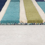 Modern floor rug - Illo Piano Green/Multicolor