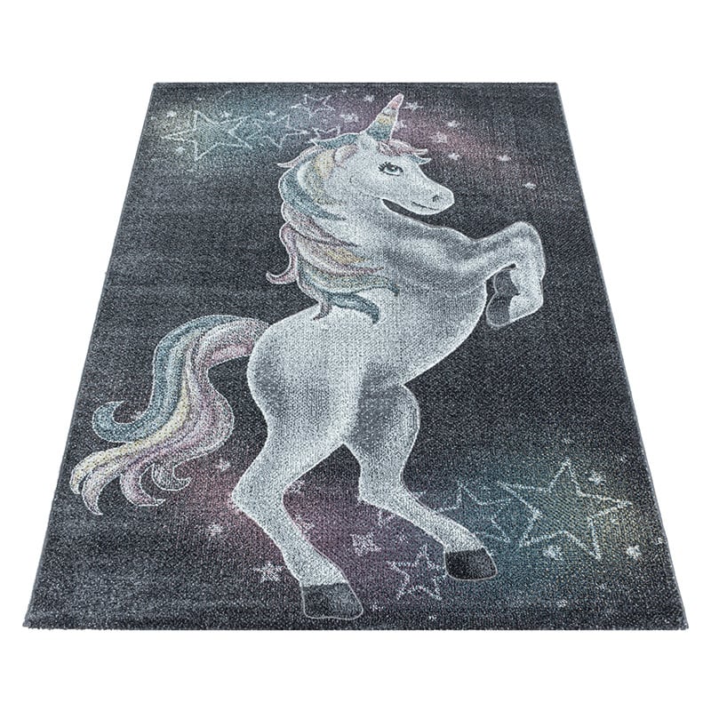 Children's Floor Rug Unicorn - Fleurtje Grey