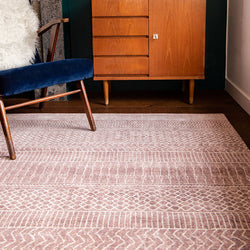 Vintage floor rug - Khayma Sand Rose 8793