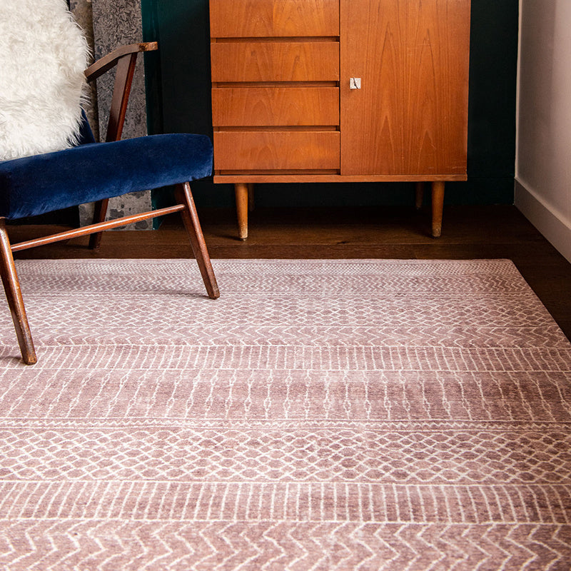 Vintage floor rug - Khayma Sand Rose 8793