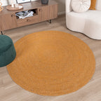 Round Wool Rug - Wise Yellow