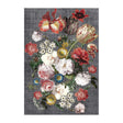 Floral floor rug - Fleur Grey