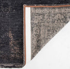 Vintage floor rug - The Fading World Mineral Black 8263
