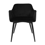 Velvet dining chair - Matz Black