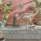 Retro outdoor rug - Floreno Ostia Grey