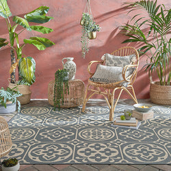 Retro outdoor rug - Floreno Ostia Grey