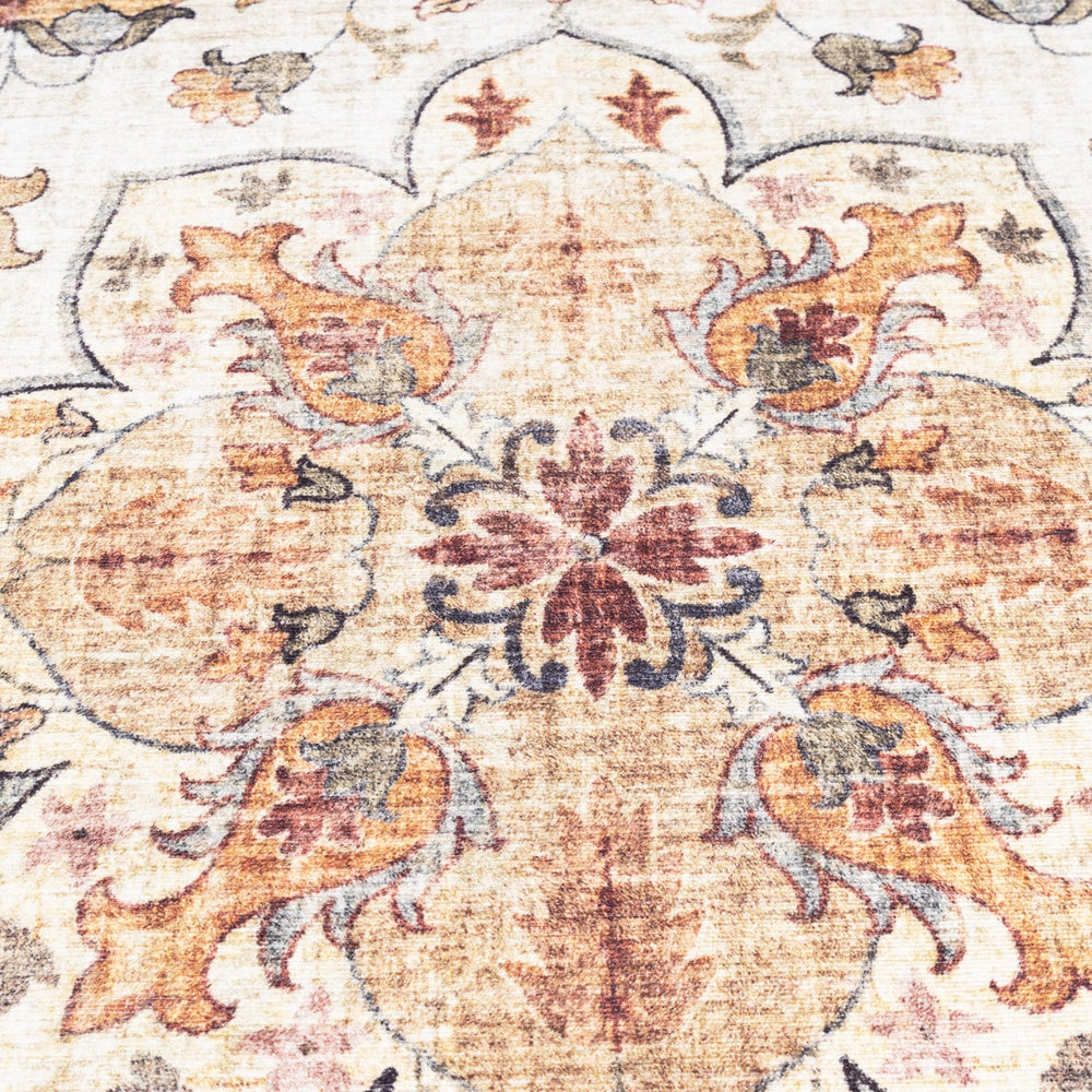 Round Vintage Outdoor Rug - Santo Mandala Terra
