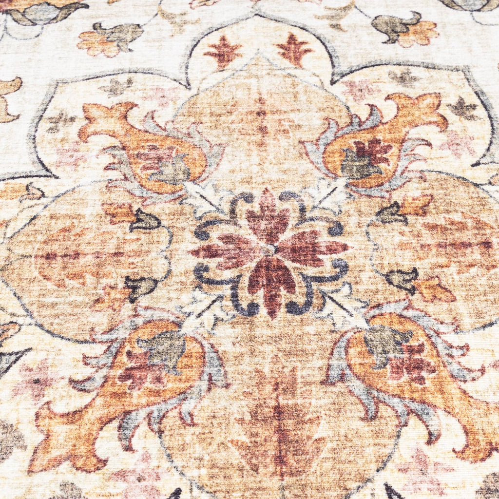 Round Vintage Outdoor Rug - Santo Mandala Terra