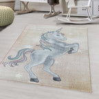 Kids floor rug Unicorn - Fleurtje Yellow