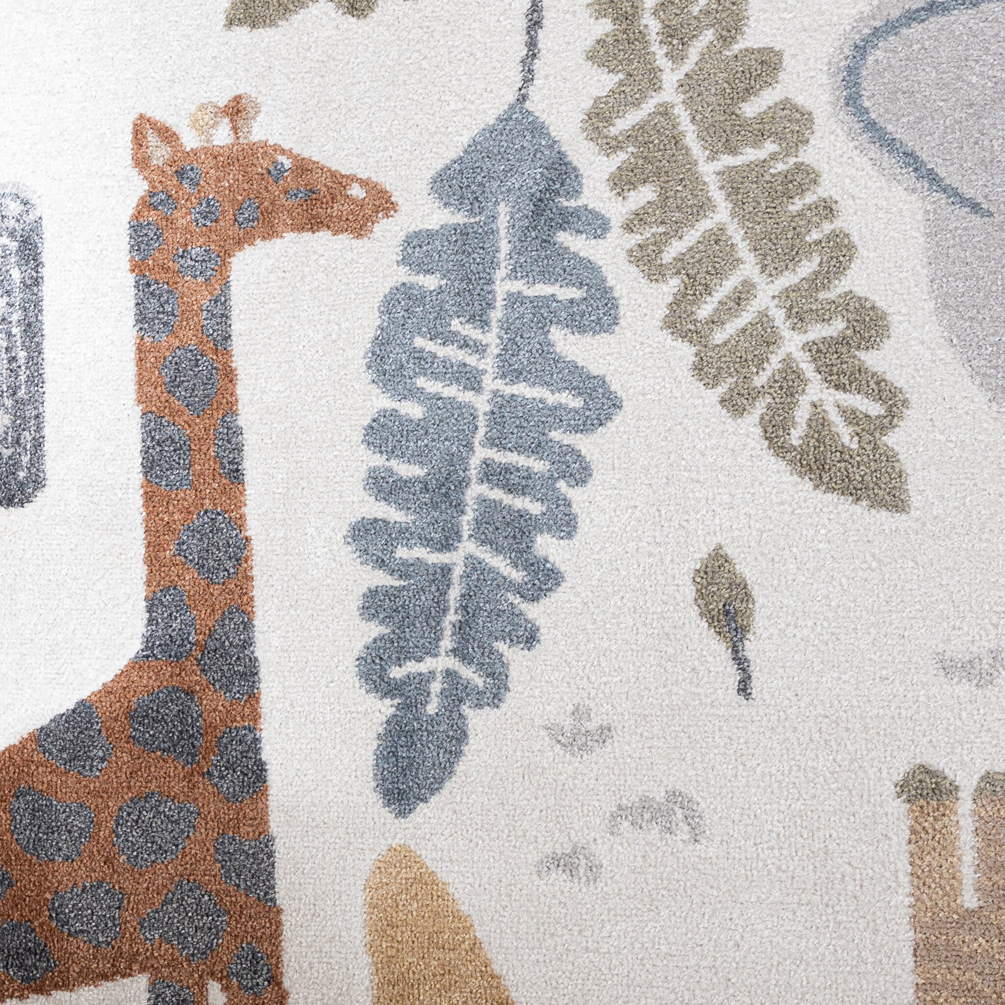 Washable Kids Rug - Mace Animals Cream