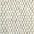 Wool floor rug to measure - New Loop Cream/White 815