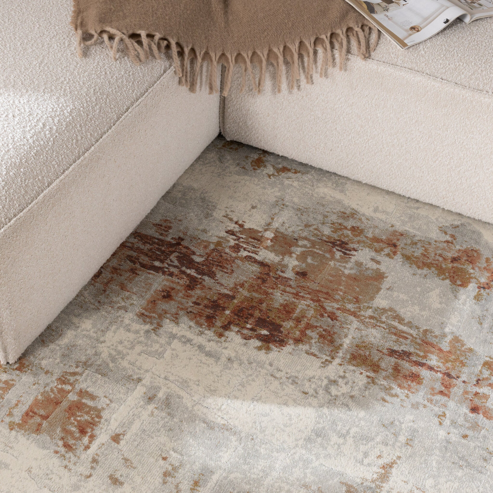 Luxury Rug - Marnix Grunge Cream/Terracotta