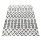 Scandinavian Floor Rug - Pitea Knot Grey/Cream