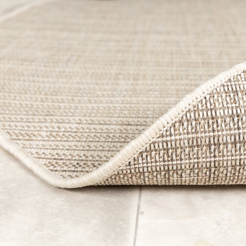 Round Jute Outdoor Rug - Nomad Melange Cream