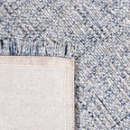 Wool Floor Rug - Trinette Blue/Cream