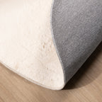 Oval Low-Pile Rug – Cozy Cream