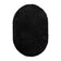 Oval Shaggy Rug - Blaze Black