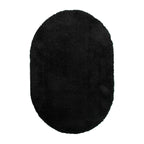 Oval Shaggy Rug - Blaze Black