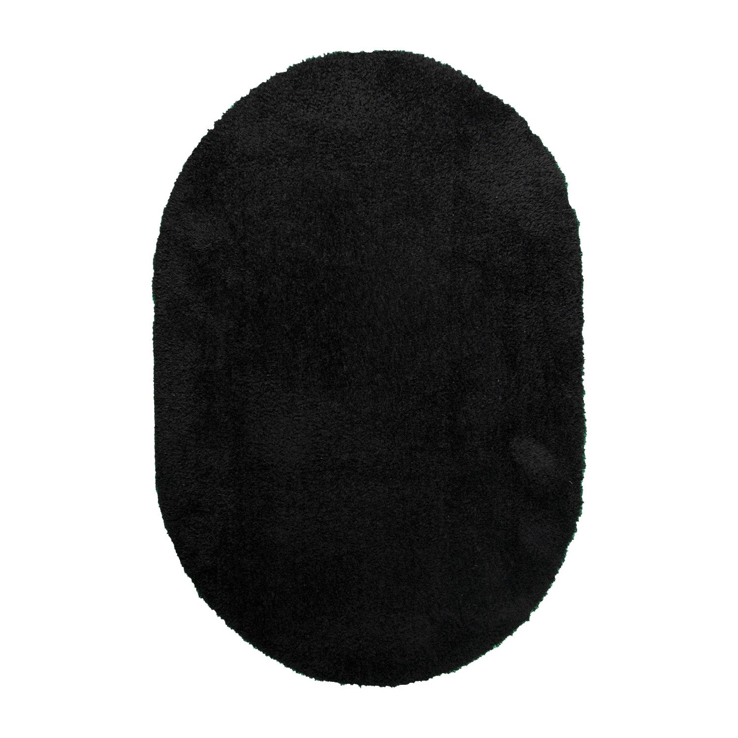 Oval Shaggy Rug - Blaze Black