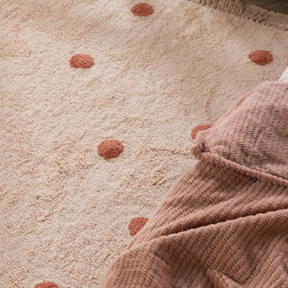 Kids Room Rug – Lou Dots Terracotta
